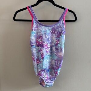 Under Armour Purple & Pink Metallic One Piece Swimsuit Size12